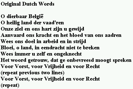 anthem of Belgia